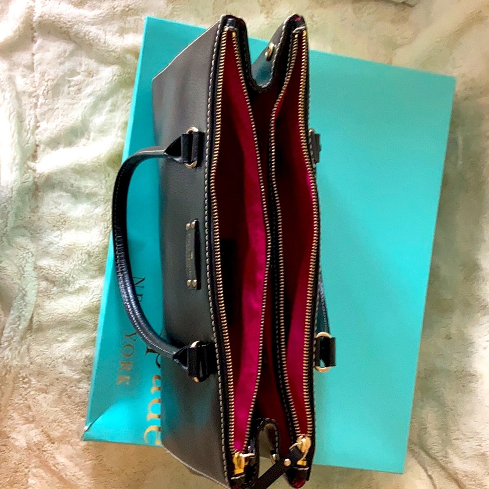 Kate Spade Purse Bag Black Leather ♠️ - Picture 3 of 8